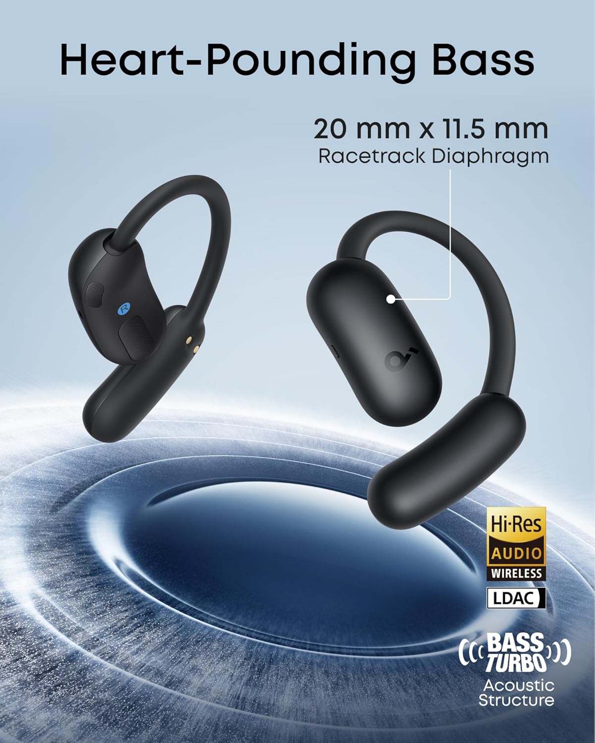 ANKER Soundcore BT Earphones AEROFIT 2 Open Ear Black - Image 5