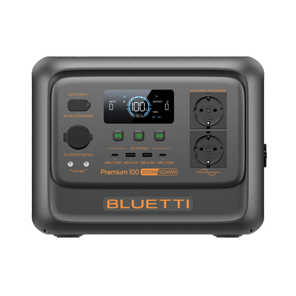 BLUETTI Premium 100 V2 Portable Power Station, 1800W AC Outlet 1024Wh