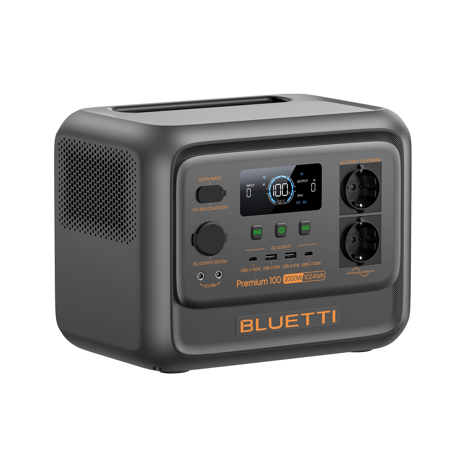 BLUETTI Premium 100 V2 Portable Power Station, 1800W AC Outlet 1024Wh - Image 2