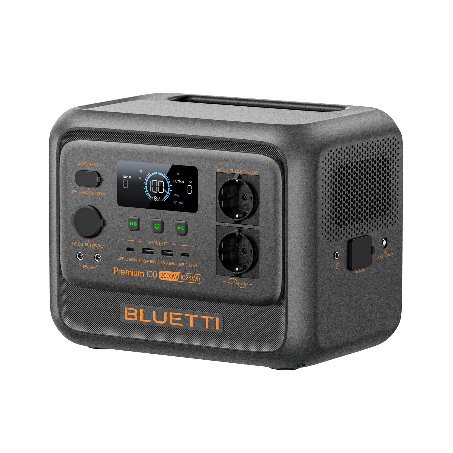 BLUETTI Premium 100 V2 Portable Power Station, 1800W AC Outlet 1024Wh - Image 3