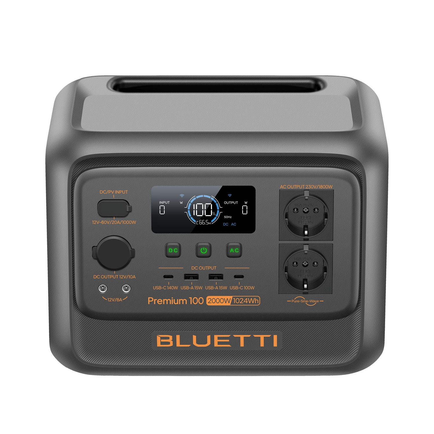 BLUETTI Premium 100 V2 Portable Power Station, 1800W AC Outlet 1024Wh - Image 4