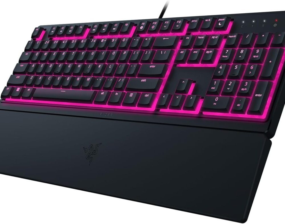 Alternative view of Razer ORNATA V3 X Gaming Keyboard - Low Profile Membrane - Split Resist - RGB - UK Layout