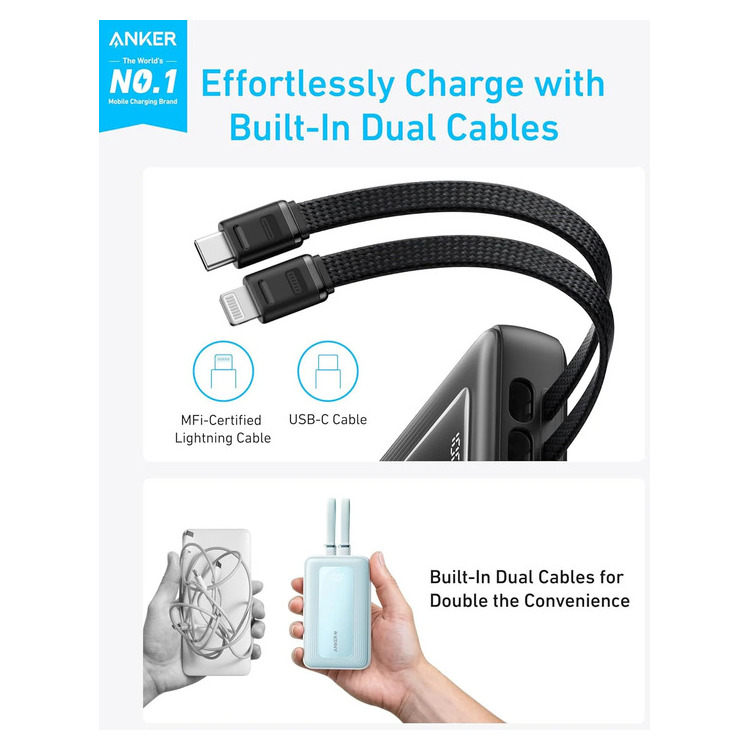 ANKER ZOLO POWER BANK 10K, 22.5W, USB-C BLK - Image 3