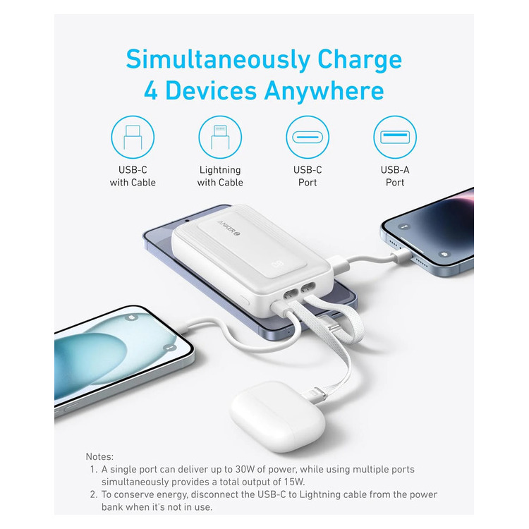 ANKER ZOLO POWER BANK 10K, 22.5W, USB-C BLK - Image 4