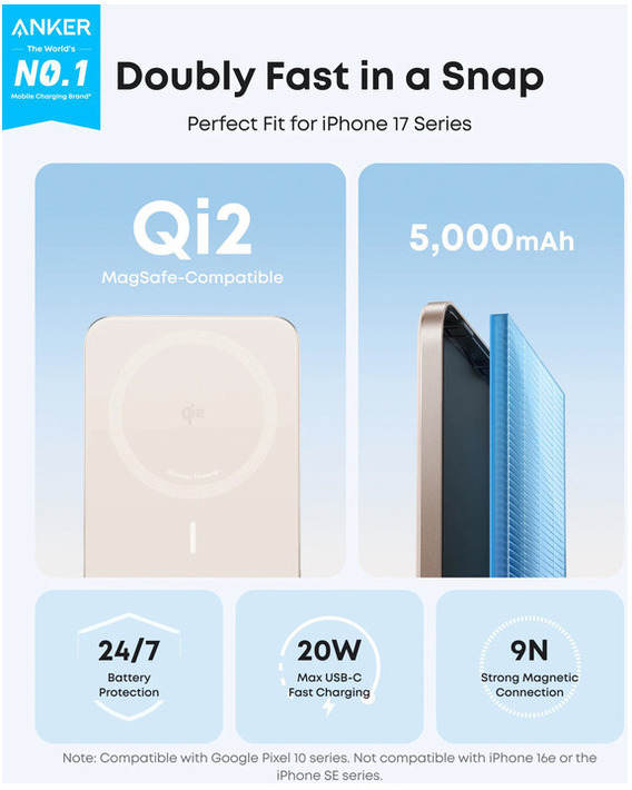 Alternative view of ANKER NANO POWER BANK 5K 15W 5000mAh SLIM GOLDEN
