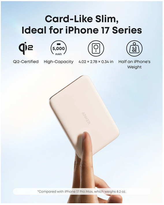 ANKER NANO POWER BANK 5K 15W 5000mAh SLIM GOLDEN - Image 3
