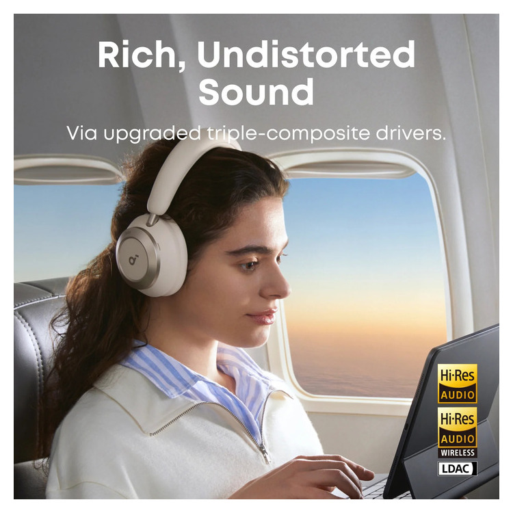 ANKER SOUNDCORE SPACE ONE PRO HEADPHONE WHITE - Image 3
